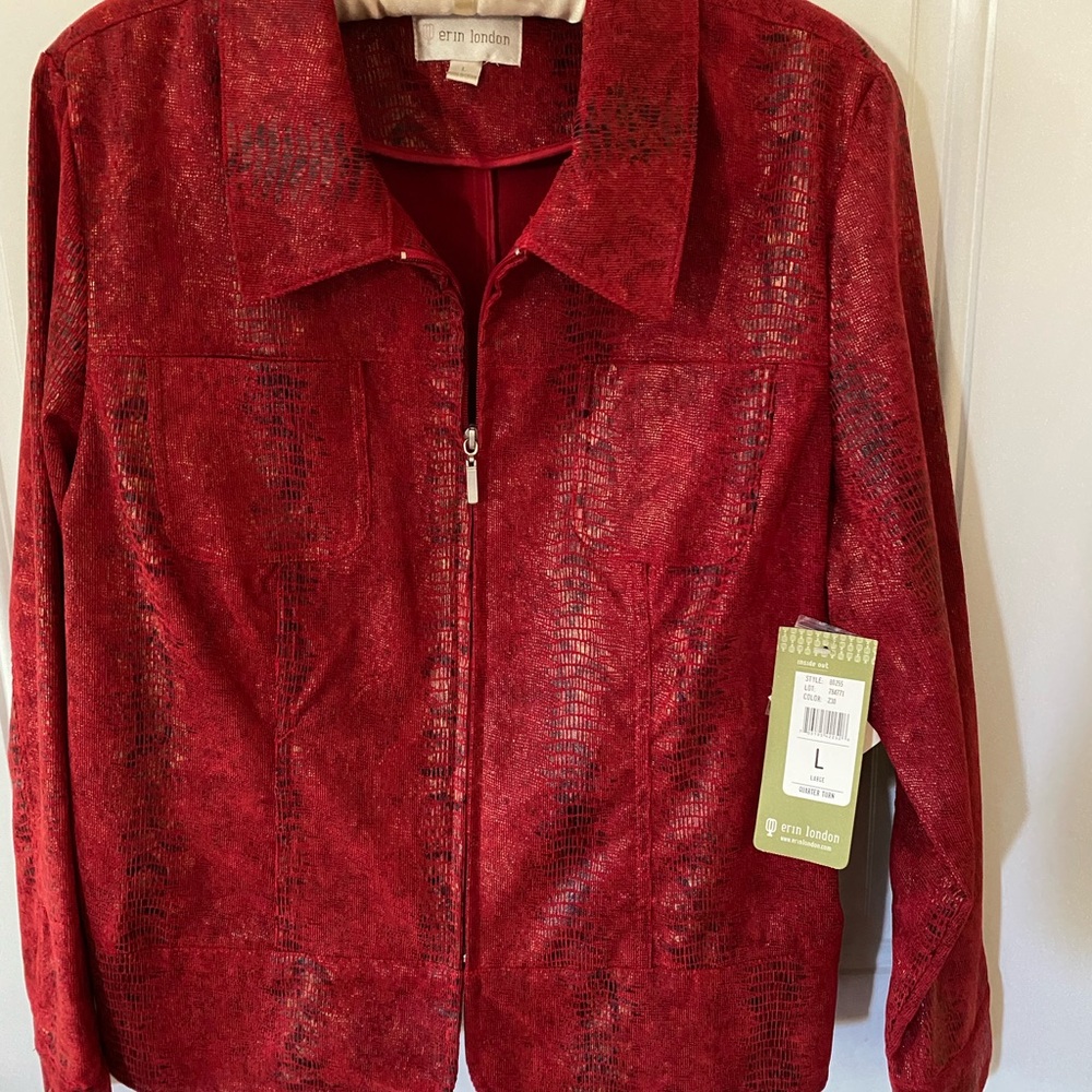 Erin London Lg metallic faux snakeskin jacket - Picture 16 of 16